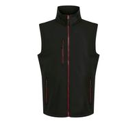 Regatta Professional Mens Softshell 2 Layer Body Warmer - Black/Classic Red - L - Black/Classic Red - 100% Mixed