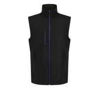 Regatta Professional Mens Softshell 2 Layer Body Warmer - Black/New Royal - XL - Black/New Royal - 100% Mixed