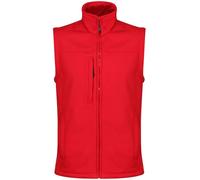 Regatta Mens Flux Softshell Bodywarmer / Sleeveless Jacket Water Repellent And Wind Resistant (Classic Red) - Size 2XL