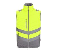 Regatta Professional Men's Thermal Baffle Bodywarmer Hi-Vis 2-Tone Gilet, Yellow, XXL