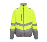 Regatta yellow high visibility two tone thermal waterproof work jacket TRA943