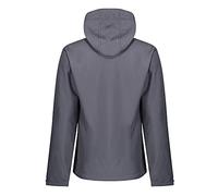 Regatta Professional Wind Resistant Men's Dark Grey and Black Venturer 3 Layer Printable Hooded Softshell Jacket, Size: Xxl