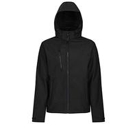 Regatta Professional Mens Venturer 3 Layer Printable Hooded Softshell Jacket, Black(black), L EU