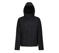 Regatta Professional Mens Venturer 3 Layer Printable Hooded Softshell Jacket, Black(black), L EU