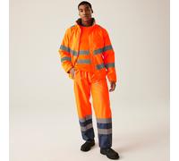 Regatta Pro Contract Dover high visibility orange waterproof work jacket TRW457