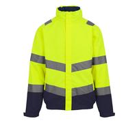 Regatta Pro Contract Dover high visibility yellow waterproof work jacket TRW457