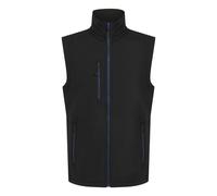 Regatta Navigate Black/royal Blue Men's Stretch Soft-shell Bodywarmer #TRA915