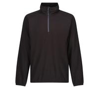 Regatta Professional Men's Navigate Half Zip Fleece with Hood & Contrasting Zip, Lightweight Midlayer - Perfect for Outdoors, Walking & Hiking Black