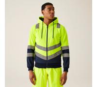 Regatta Professional Pro Hi Vis Full Zip Hoodie Yellow/navy