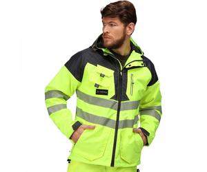 Regatta Professional TRA340 Mens Hi-Vis Waterproof Reflective Parka Ja 2XL