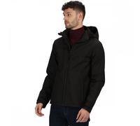 Regatta Mens Professional Venturer 3 Layer Printable Hooded Softshell Jacket, Black(black), 3XL EU