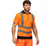 Regatta Professional TRS189 Mens Hi Vis Pro Reflective Polo Work Shirt 2XL