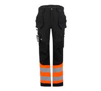Regatta Professional Unisex Adult High-Vis Work Trousers (34S) (Black/Orange)