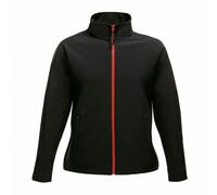 Regatta Professional Womens/Ladies Printable Soft Shell Jacket - Black/Classic Red - 16 UK - Black/Classic Red - 100% Polyester