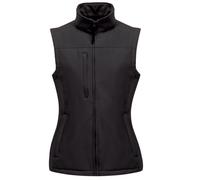 Regatta Womens/Ladies Flux Softshell Bodywarmer / Sleeveless Jacket (Water Repellent & Wind Resistant) - Black - Size 16 UK