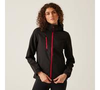 Regatta Professional Women's Waterproof Venturer 3-layer Printable Hooded Softshell Jacket Black, Size: 10
