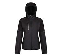 Regatta Professional Women's X-Pro Coldspring II Hybrid Full Zip Hooded Fleece Grey Marl Black, Size: 12