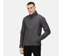 Regatta Reid grey men's water-repellent quick-dry softshell jacket #TRA654