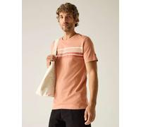 Regatta Rendro Pure Cotton Striped T-Shirt Pink