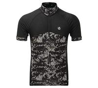 Dare2B Stay The Course Mens Cycling Jersey Black Short Sleeve Reflective Top
