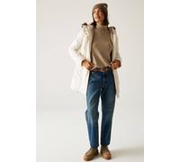 Regatta Women's Sabinka Hooded Waterproof Longline Insulated Jacket in Beige | Size: 14 Regatta Beige 14