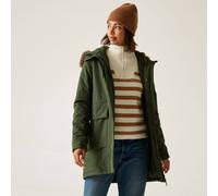 Regatta Women's Sabinka Hooded Waterproof Longline Insulated Jacket in Green | Size: 8 Regatta Green 8