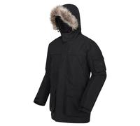 Regatta Salinger II Waterproof Breathable Taped Seams Insulated Taffeta Lining Hooded with Removable Faux Fur Trim Jacket - Black, XXX-Large