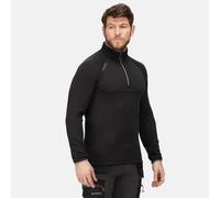Regatta Scorch black men's moisture-wicking half-zip stretch fleece #TRF644