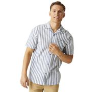Regatta Men's Casual Shorebay II Short Sleeve Shirt Coronet Blue White Stripe, Size: XL