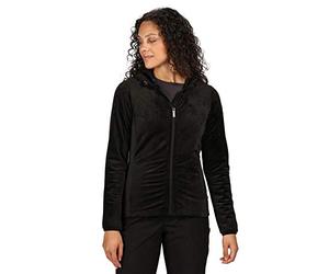 Regatta Siddington Stretch Side Panels Hooded Softshell Jacket Fleece - Black/Black, 8