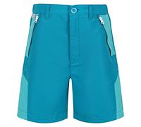 Regatta Sorcer Mount Shorts II Kids' Water-Repellent, Quick-Drying, Reflective Shorts. Featuring DWR and Isoflex Technologies. Suitable for Hiking. Blue
