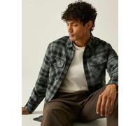 Regatta Spennith Pure Cotton Checked Shacket Green Mix
