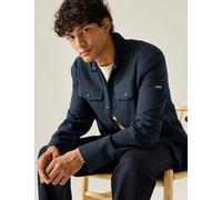 Regatta Spennith Pure Cotton Checked Shacket Navy Mix