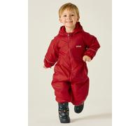 Regatta Splosh Hooded Waterproof All in One Puddle Suit in Dark Red | Size: 3-4 Years Regatta Dark Red 3-4 Years