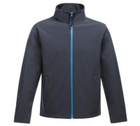 Regatta Standout Mens Ablaze Printable Soft Shell Jacket (Navy/French Blue) Softshell - Size Medium