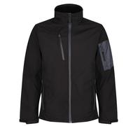 (S, Black / Seal Grey) Regatta Standout Mens Arcola 3 Layer Softshell Jacket (Waterproof And Breathable)