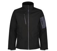 Regatta Standout Mens Arcola 3 Layer Softshell Jacket (Waterproof And Breathable) - Black / Seal Grey - S - Black / Seal Grey