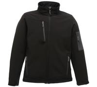 Regatta Standout Mens Arcola 3 Layer Softshell Jacket (Waterproof And Breathable) (Black / Seal Grey) - Size Small