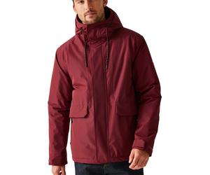 Regatta Sterling Insulated Mens Waterproof Jacket Red Hooded Outdoor Fleece Coat
