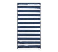 Regatta Striped Microfibre Beach Towel - White/Navy - White/Navy - One Size