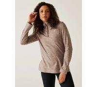 Regatta Sweethart Marl Funnel Neck Half Zip Fleece Brown Mix