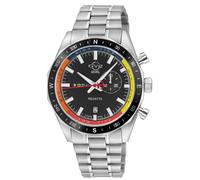 Regatta, Swiss Quartz Watch, Black Dial, 316L Stainless Steel, and Sapphire Crystal GV2 Silver One Size