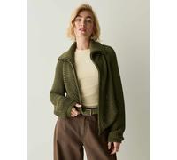Regatta Textured Collared Cardigan Green
