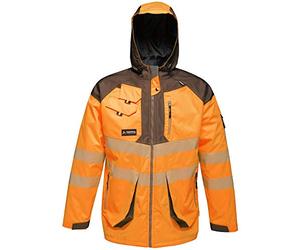 Regatta TRA3402L7BV Tactical Hi-Vis Parka Jacket, Size XX-Large, Orange/Grey