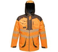 Regatta TRA340MD7BV Tactical Hi-Vis Parka Jacket, Size Medium, Orange/Grey