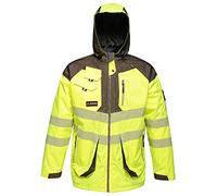 Regatta TRA340SM9PQ Tactical Hi-Vis Parka Jacket, Size Small, Yellow/Grey