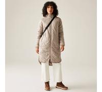 Regatta Triea Longline Hooded Insulating Baffled Jacket In Beige Beige 16