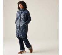 Regatta Triea Longline Hooded Insulating Baffled Jacket In Navy Navy 20