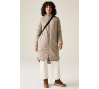 Regatta Triea Longline Hooded Insulating Padded Jacket In Beige Beige 20