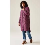 Regatta Triea Longline Hooded Insulating Padded Jacket In Purple Purple 14